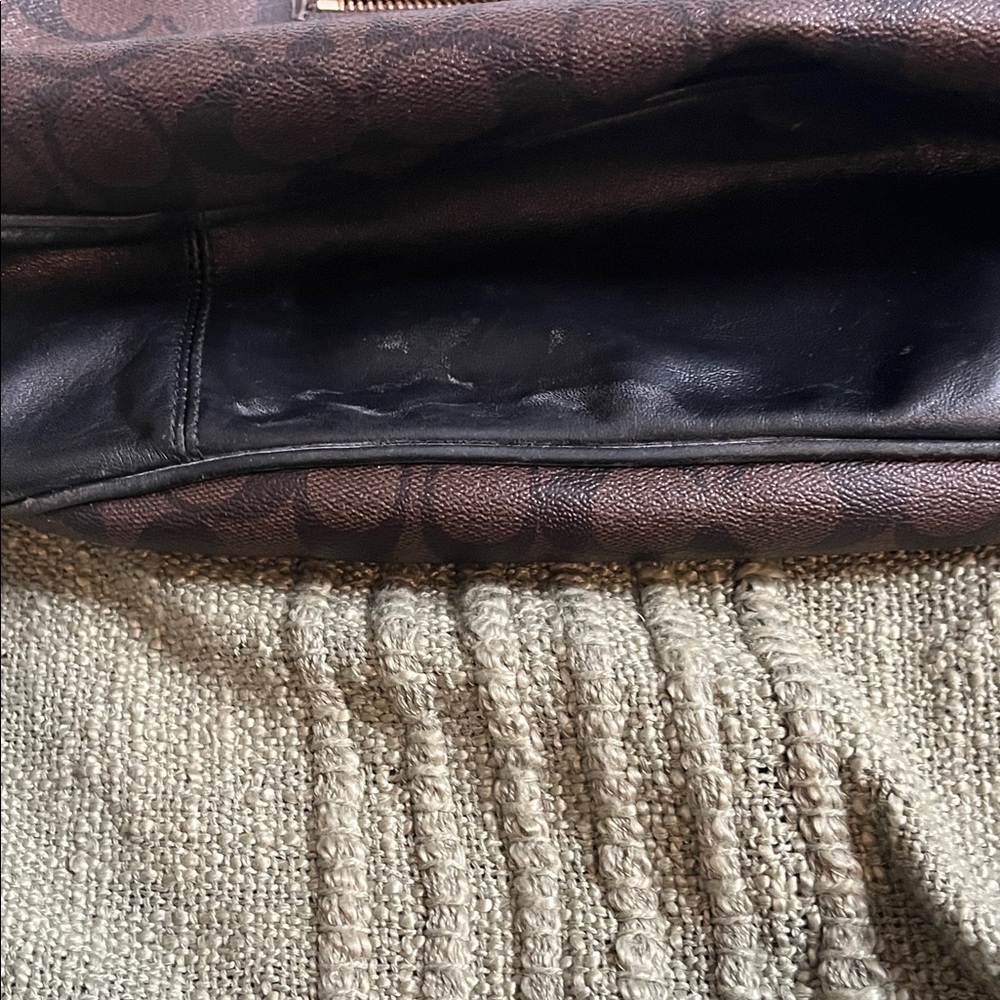 Coach Brown Signature Hobo Bag with Wristlet - Picture 3 of 11